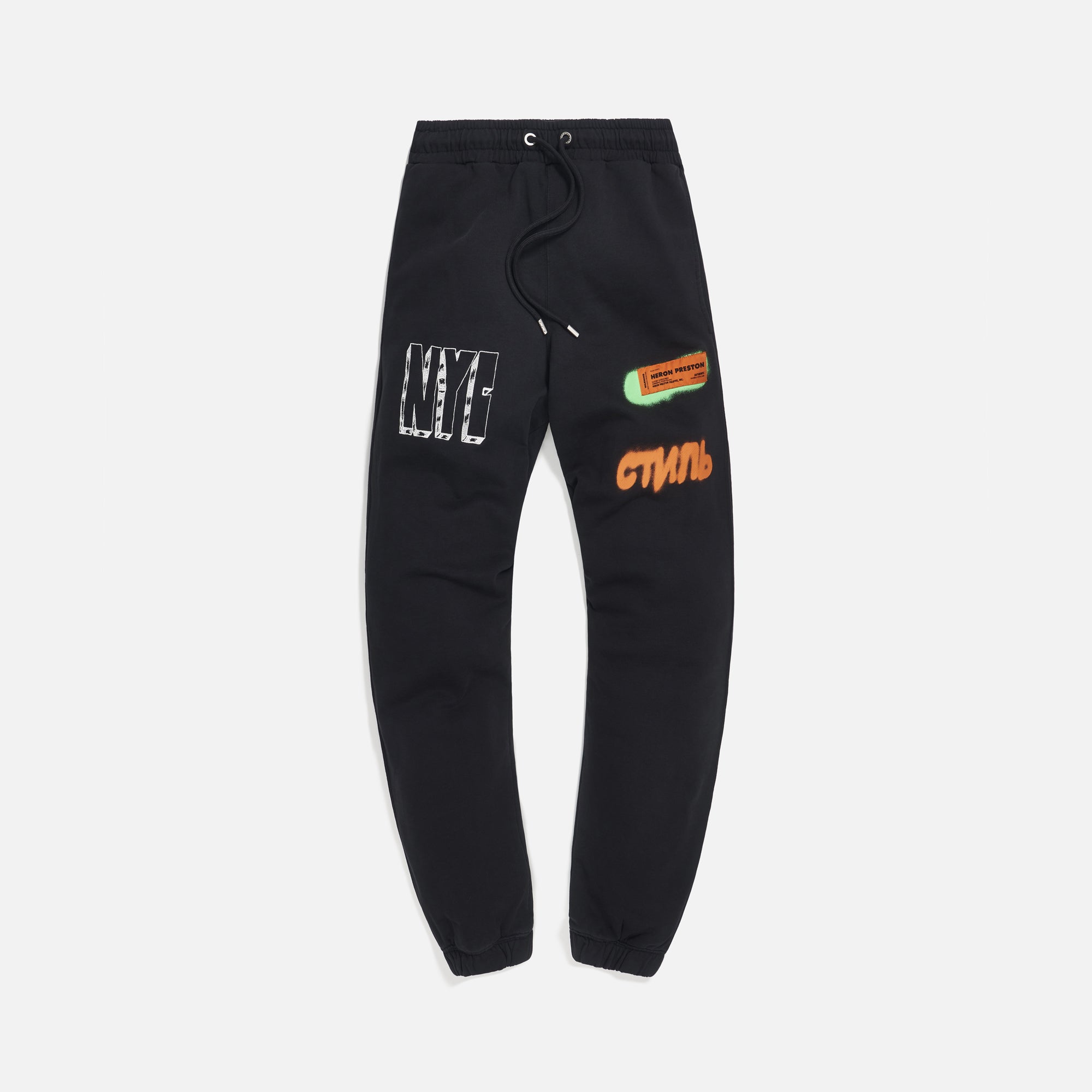 Heron Preston Sweatpants CTNMB Spray Pack - Black / Orange