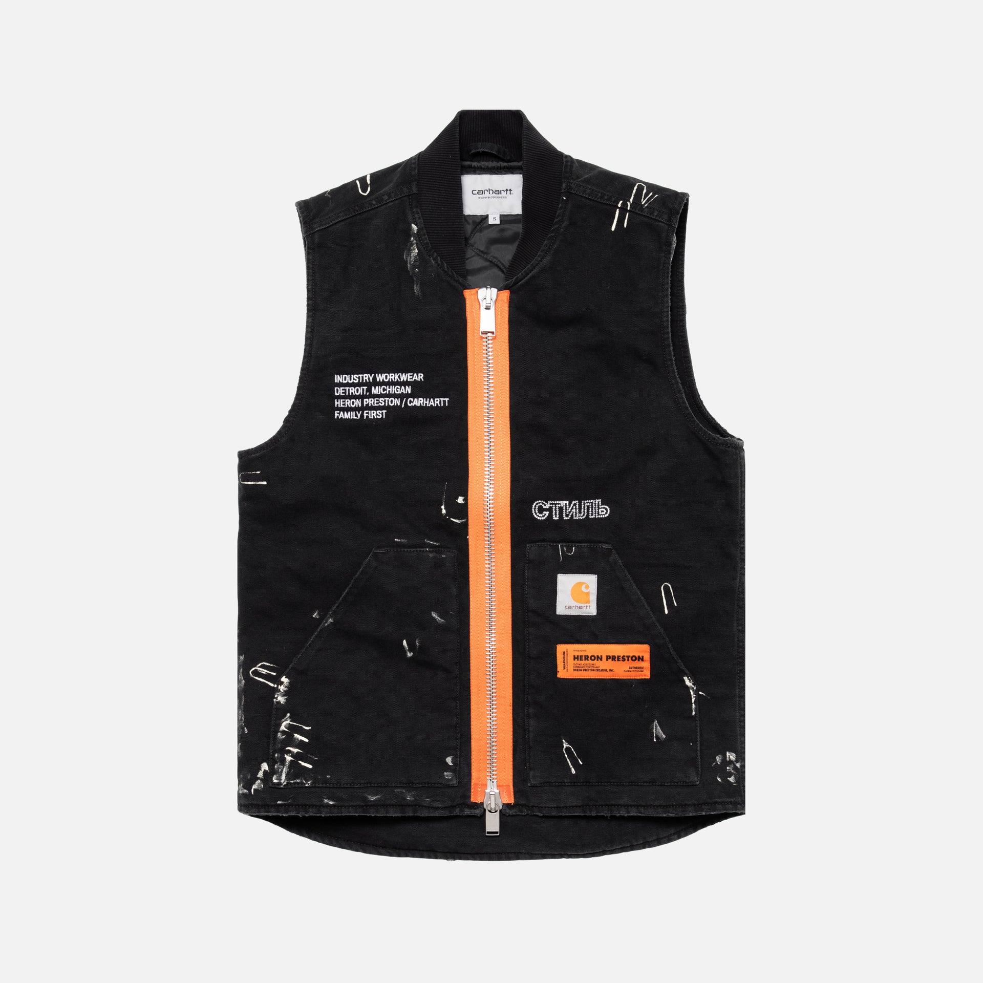 Heron Preston x Carhartt Vest Black Crystal – Kith