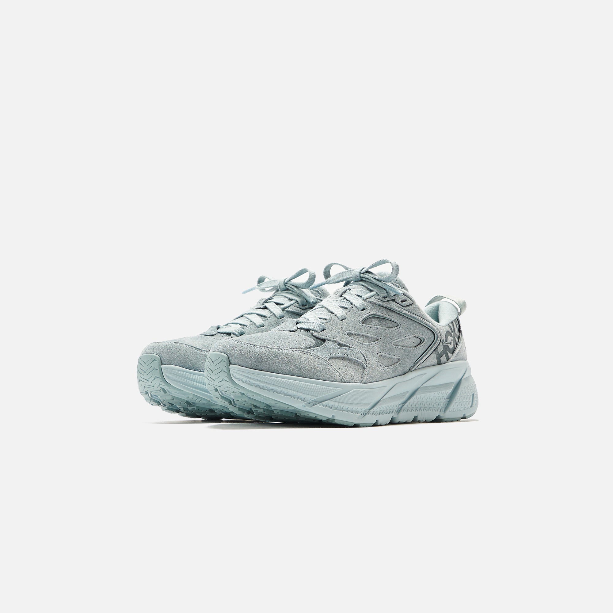 Hoka Clifton L Suede - Grey Mist / Misty Blue – Kith