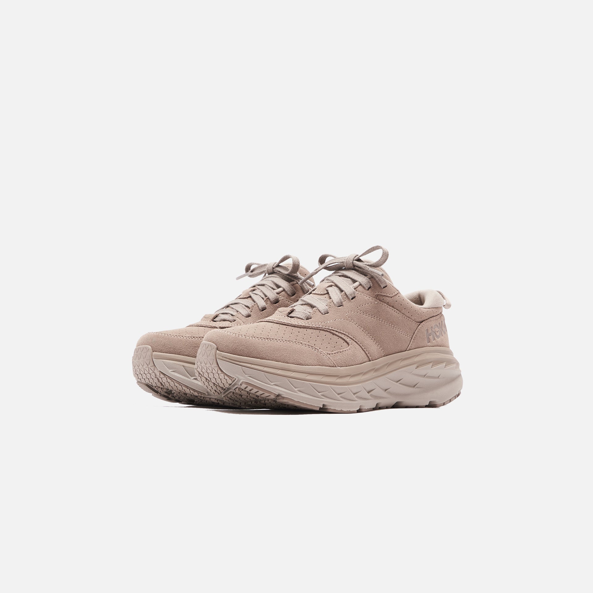 Hoka Bondi L Suede - Simply Taupe / Pumice Stone