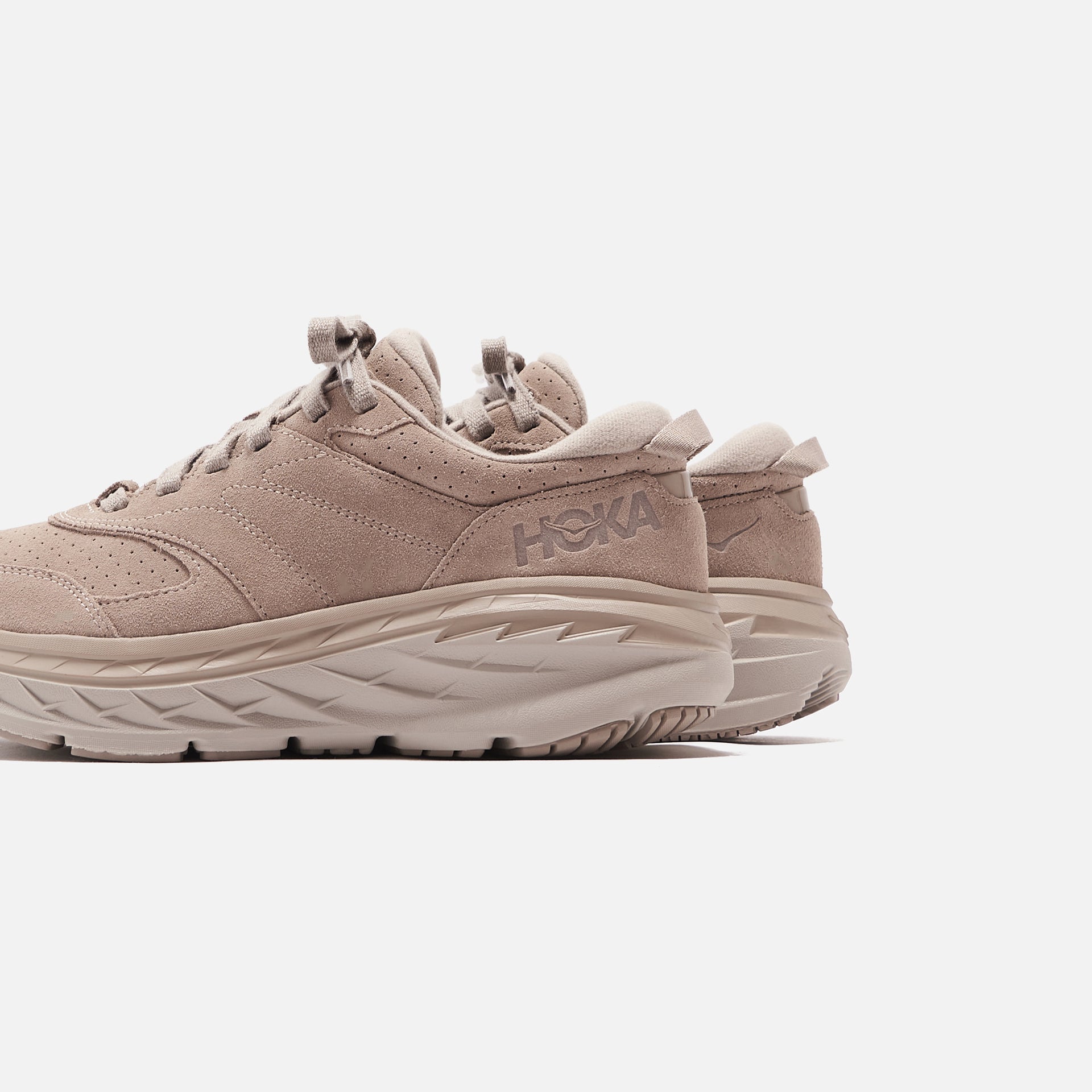 Hoka Bondi L Suede - Simply Taupe / Pumice Stone