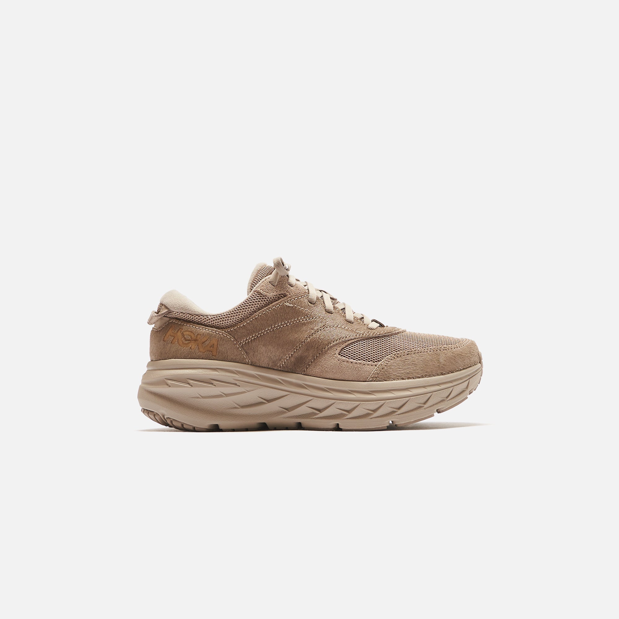 Hoka x EG Bondi L Cow Hair - Simply Taupe – Kith