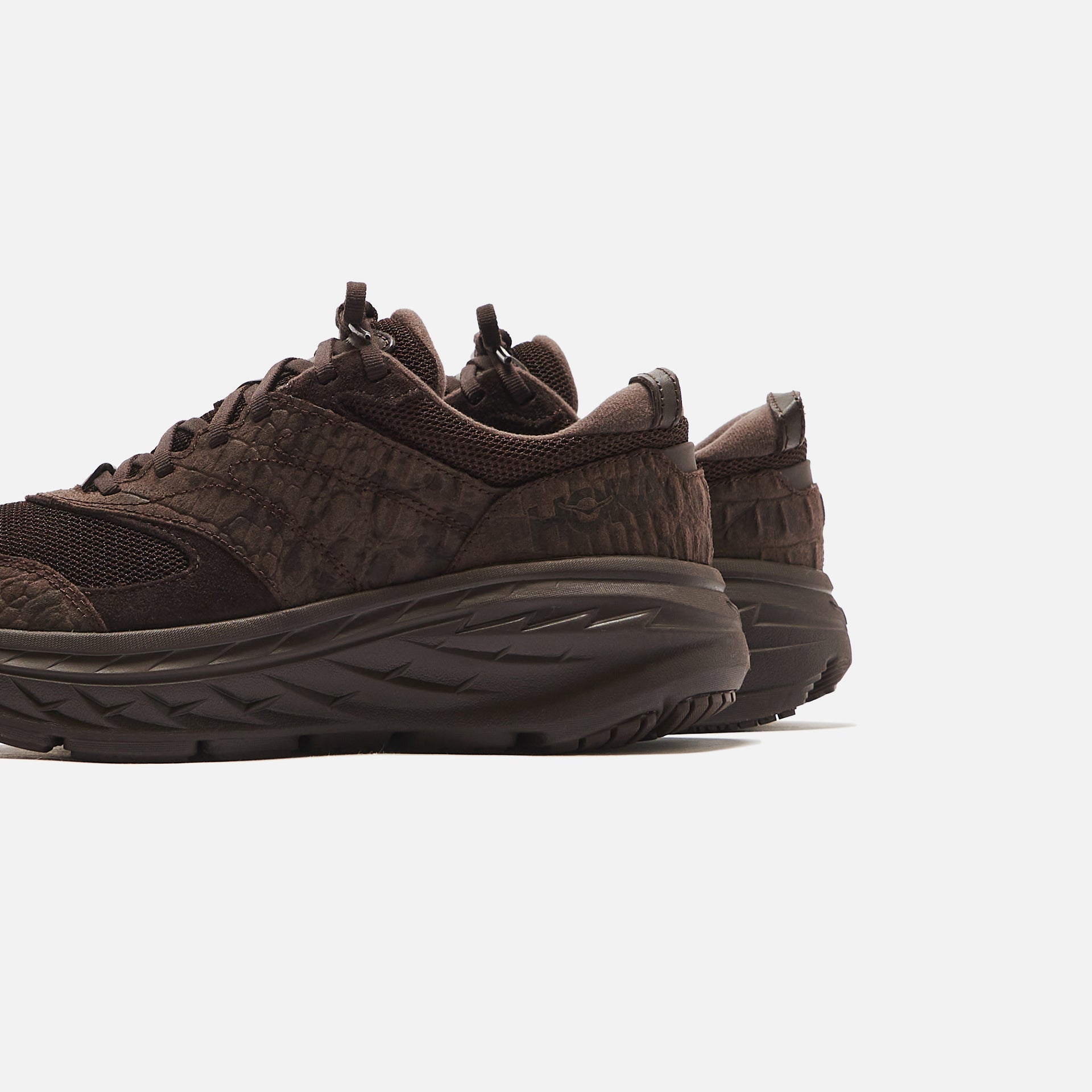 Hoka x EG Bondi L Croc Leather - Brown