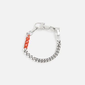 Heron Preston Dip Dye Multichain Necklace - Silver Orange