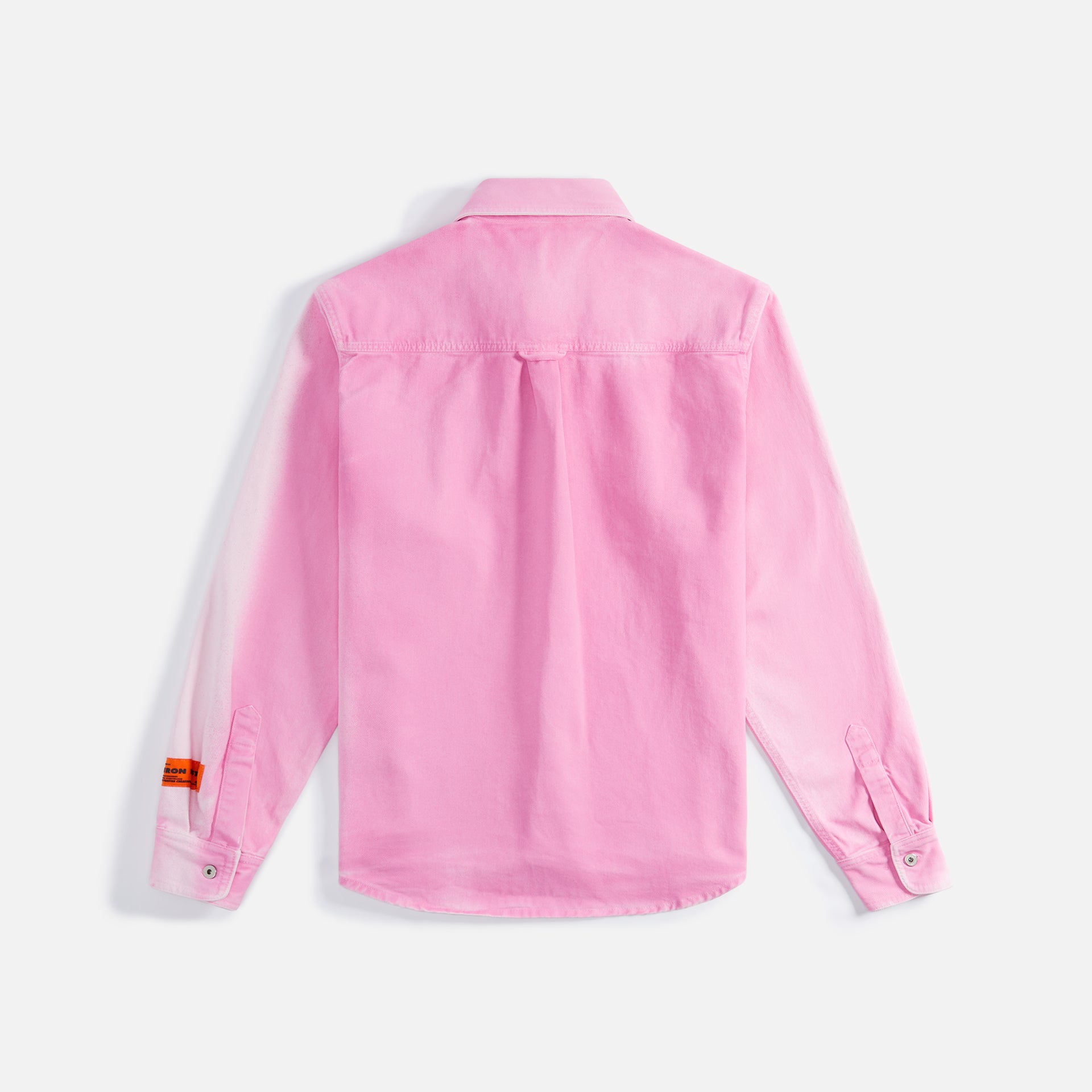 Heron Preston Gradient Denim Long Sleeve Shirt - Fuchsia Pink