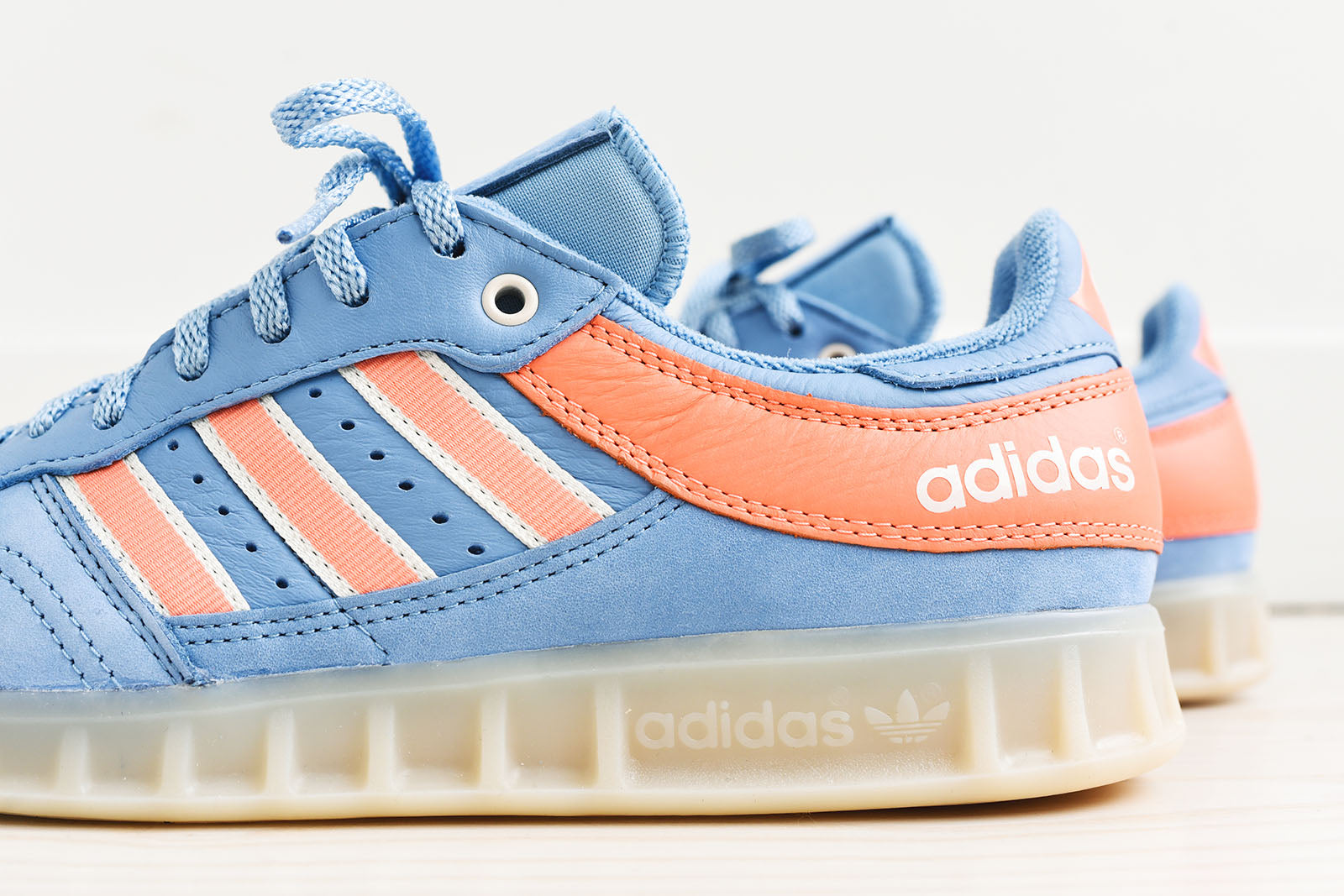 adidas x Oyster Handball Top - Ash Blue / Coral / White