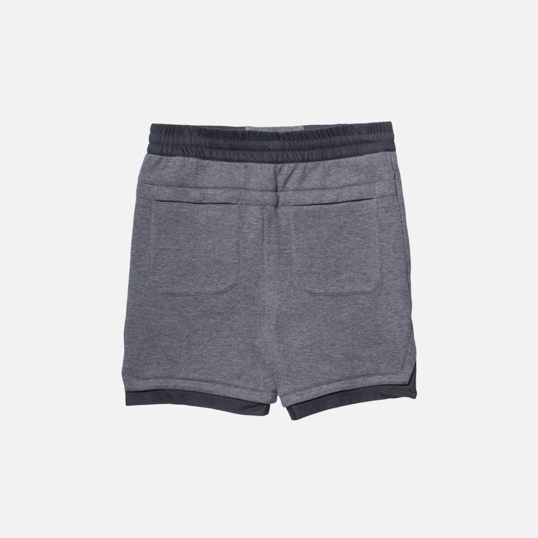 Helmut Lang Angled Hem Track Short - Heather Grey