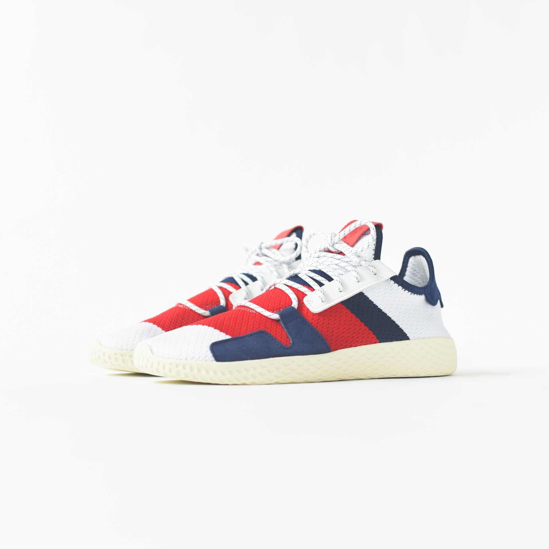 adidas Consortium x Pharrell Williams BBC Hu Tennis - White / Scarlet / Dark Blue