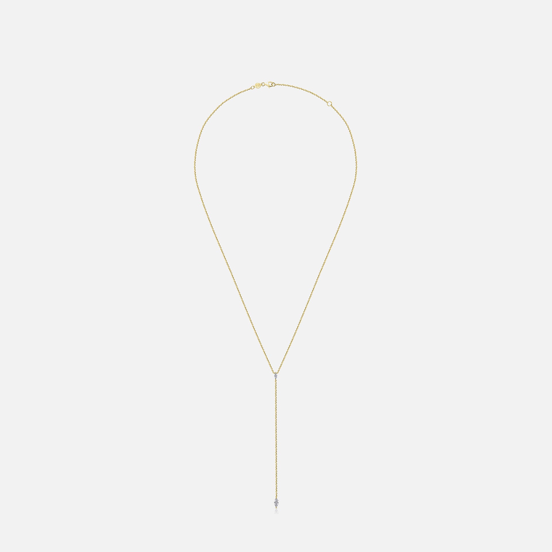 Isa Grutman Marquis Lariat Necklace 14K Gold - Yellow Gold