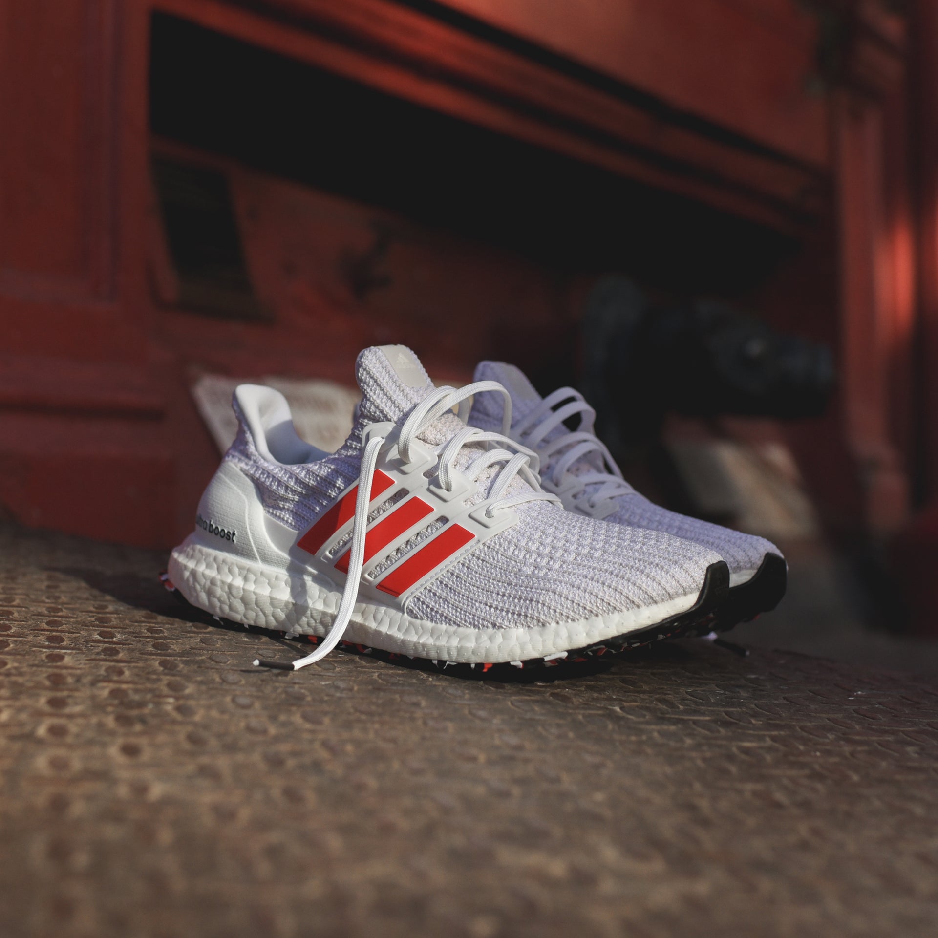 adidas Originals UltraBoost - Chalk White / Active Red / White