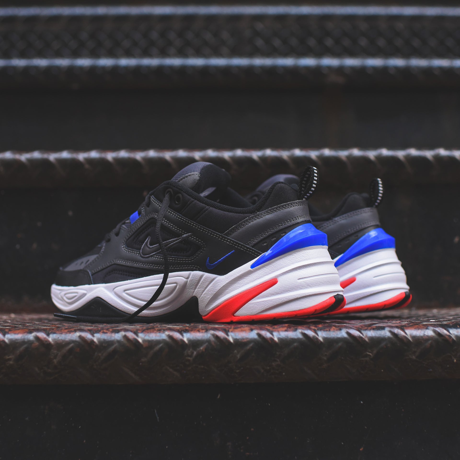 Nike M2K Tekno - Dark Grey / Black / Baroque Brown / Racer Blue