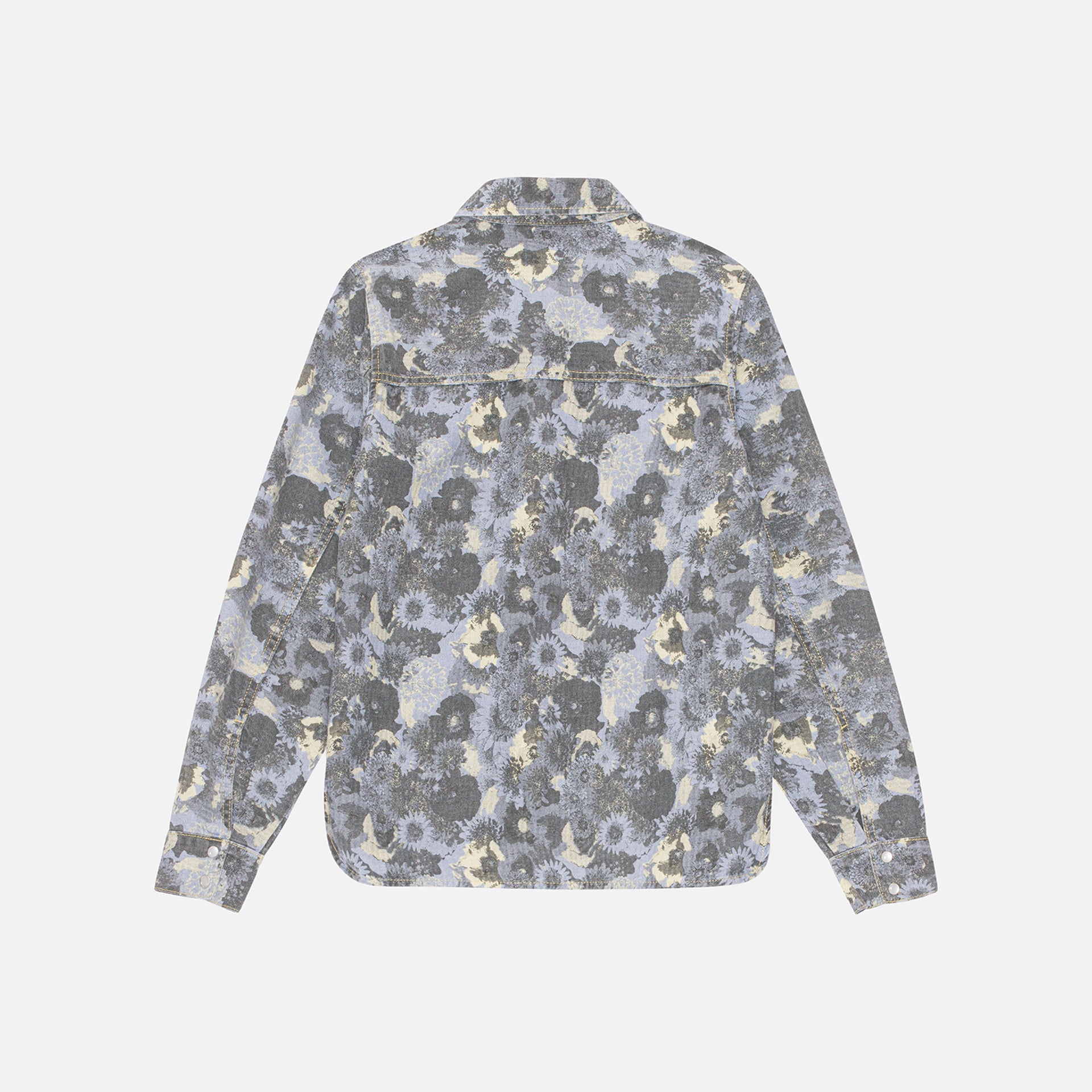 Ganni Printed Denim Shirt - Brunnera Blue