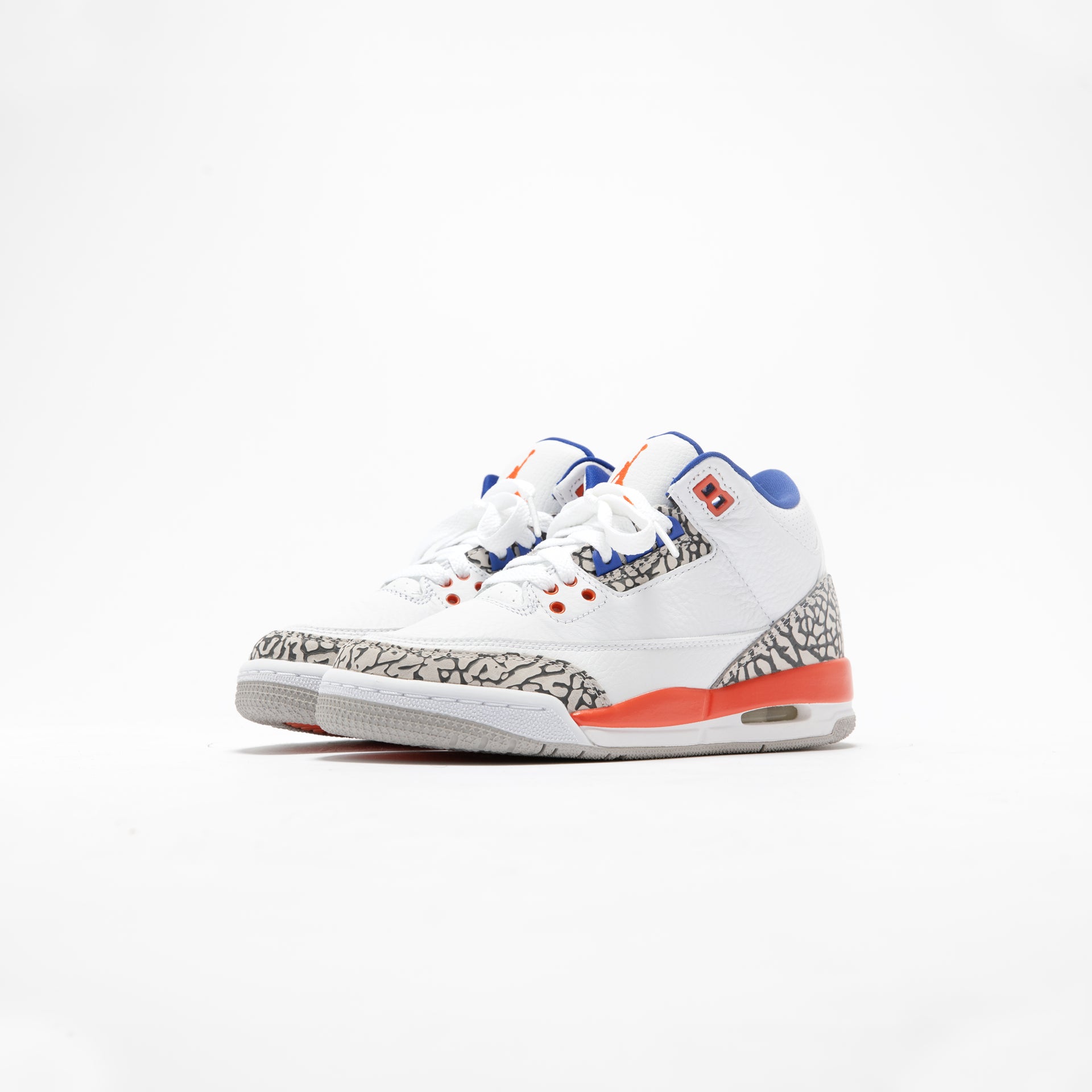 Nike GS Air Jordan 3 Retro - White / Orange / Grey / Royal