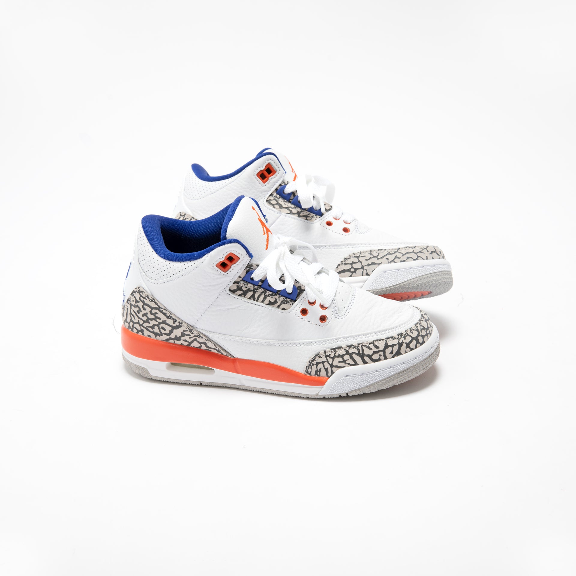 Nike GS Air Jordan 3 Retro - White / Orange / Grey / Royal