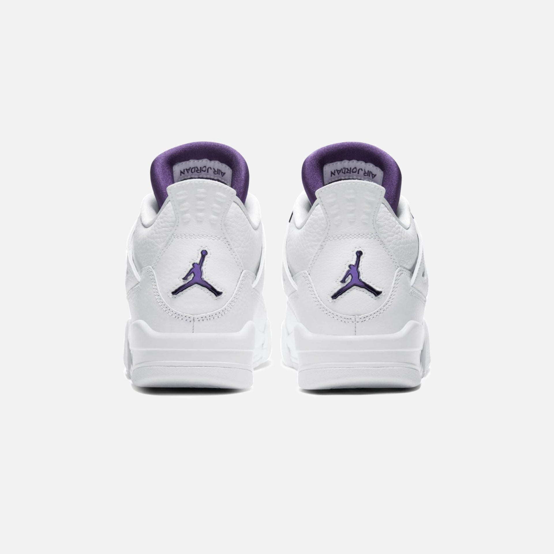 Nike Grade School Air Jordan 4 Retro - White / Court Purple / Metallic Silver