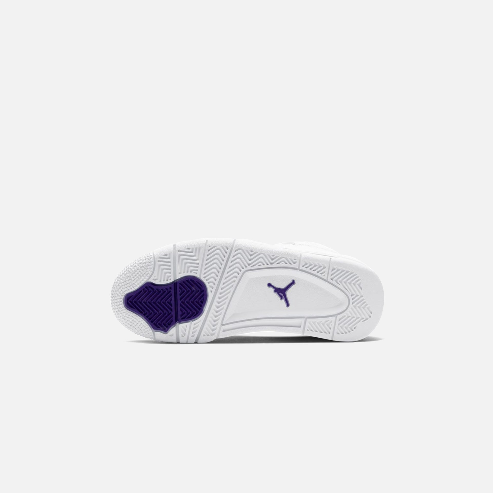 Nike Grade School Air Jordan 4 Retro - White / Court Purple / Metallic Silver