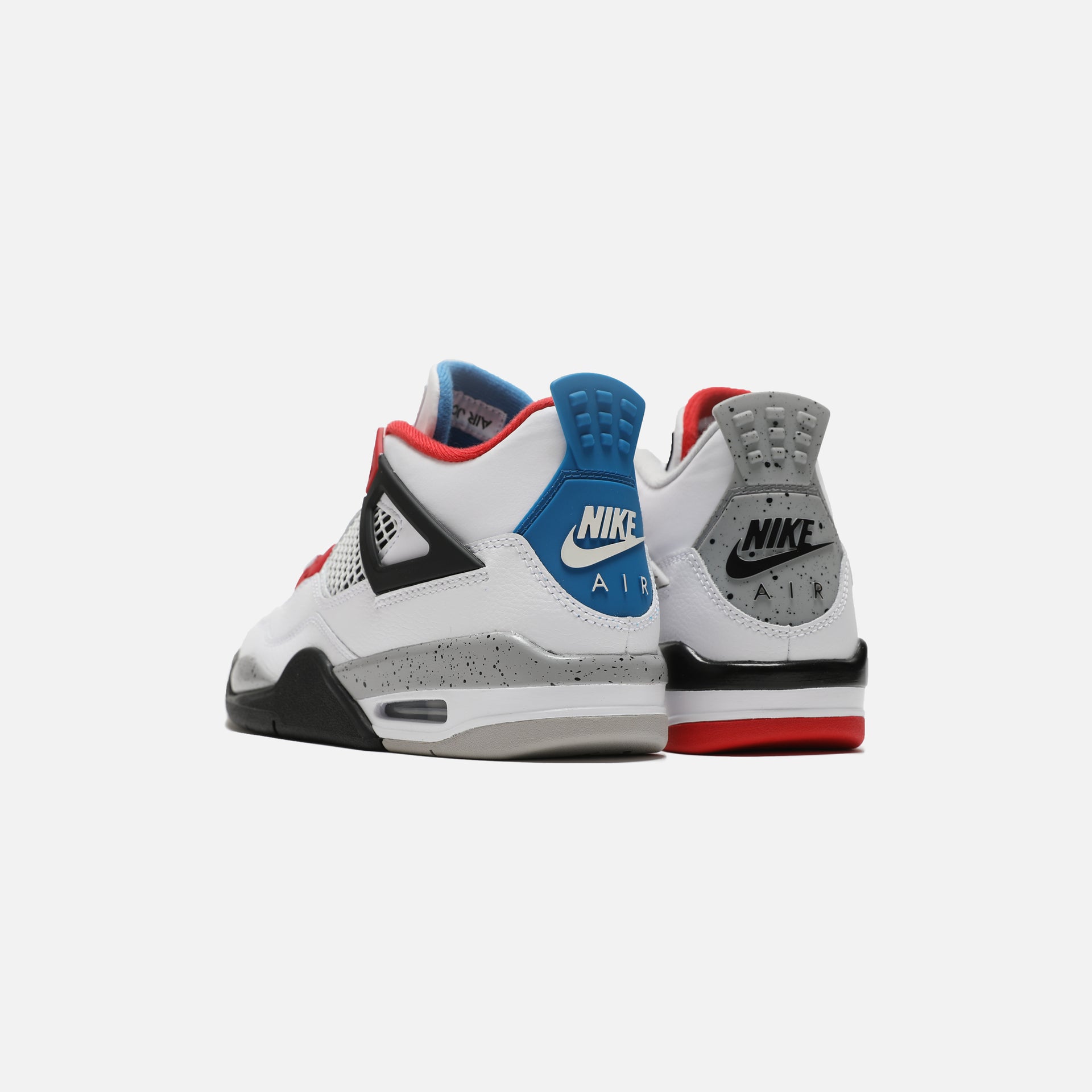 Nike Grade School Air Jordan 4 Retro SE - White / Military Blue / Fire Red / Tech Grey