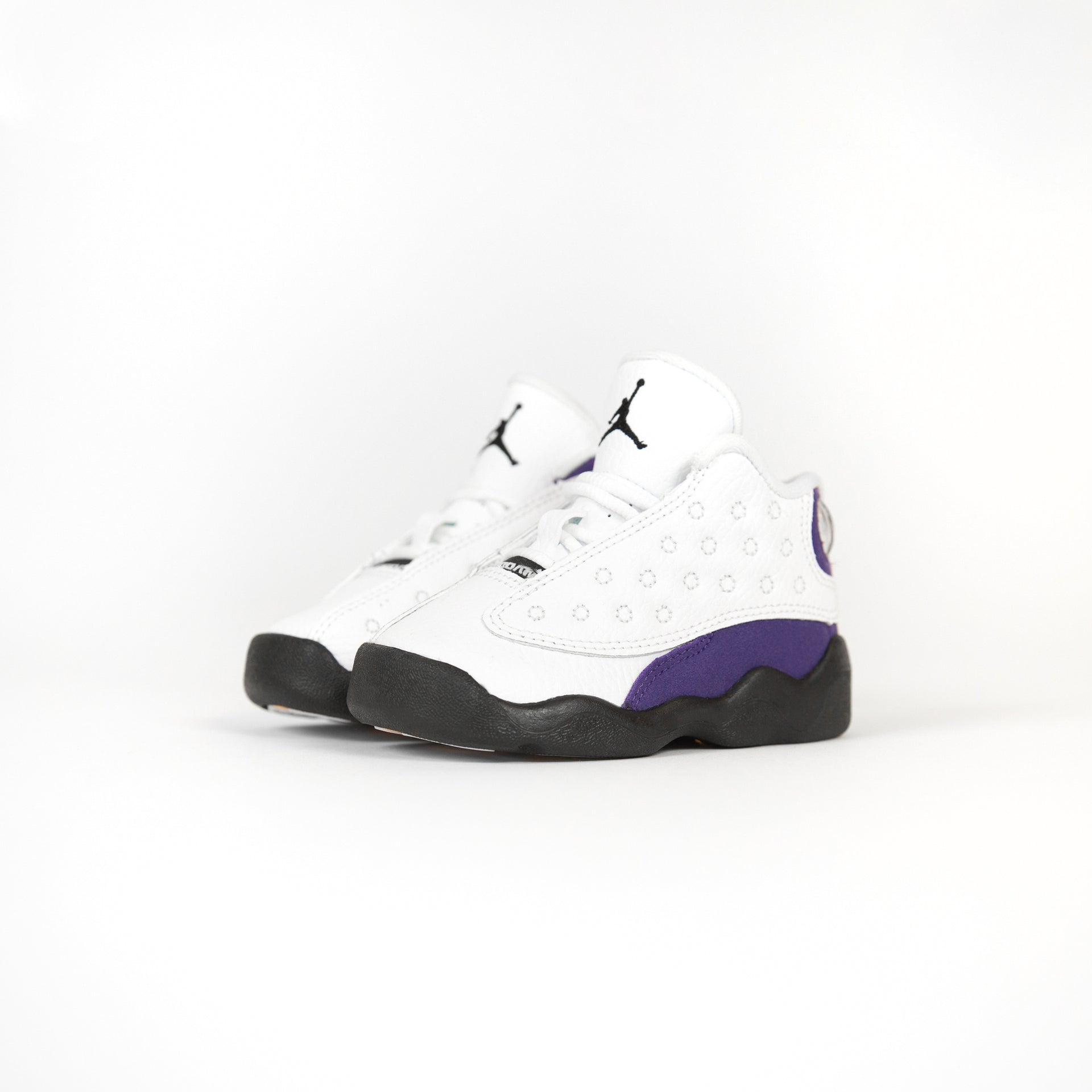 Nike TD Air Jordan 13 Retro - White / Black / Purple / University Gold