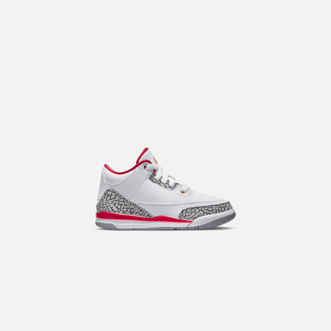 Nike PS Air Jordan 3 Retro - White / Light Curry / Cardinal Red