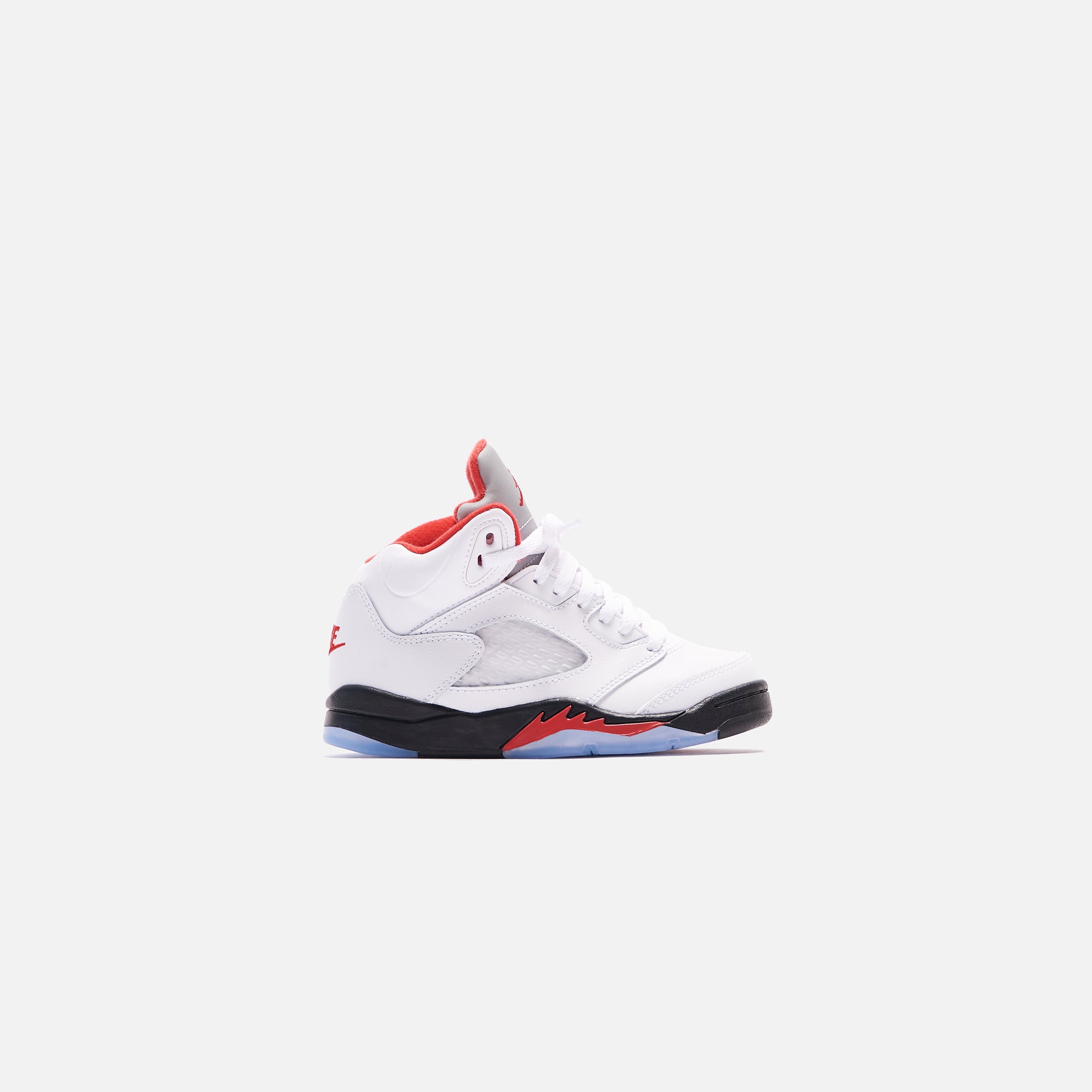 Jordan 5 white store fire red