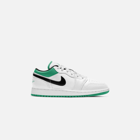 Nike Grade School Air Jordan 1 Low - White / Stadium Green / Black