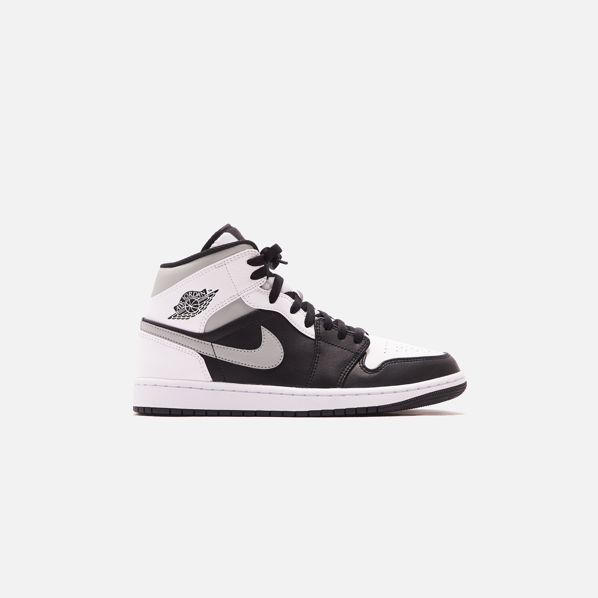 Nike Air Jordan 1 Mid - Black / White / Light Smoke / Grey – Kith