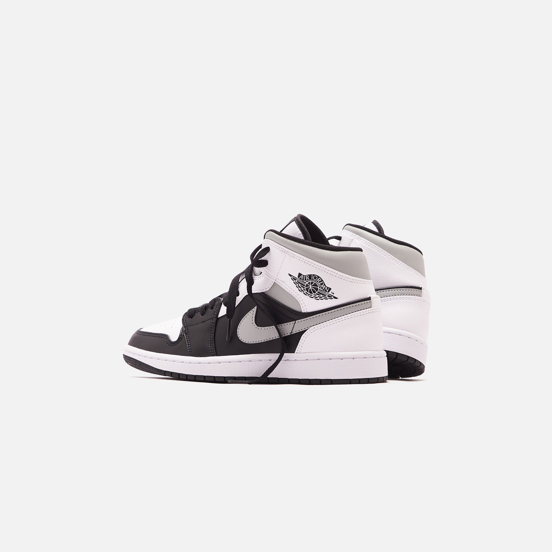 Nike Air Jordan 1 Mid - Black / White / Light Smoke / Grey