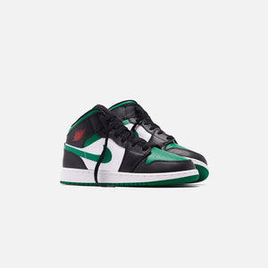 Nike Grade School Air Jordan 1 Mid - Black / Pine Green / White