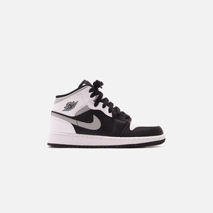 Nike Grade School Air Jordan 1 Mid BG - Black / White / Light Smoke Grey