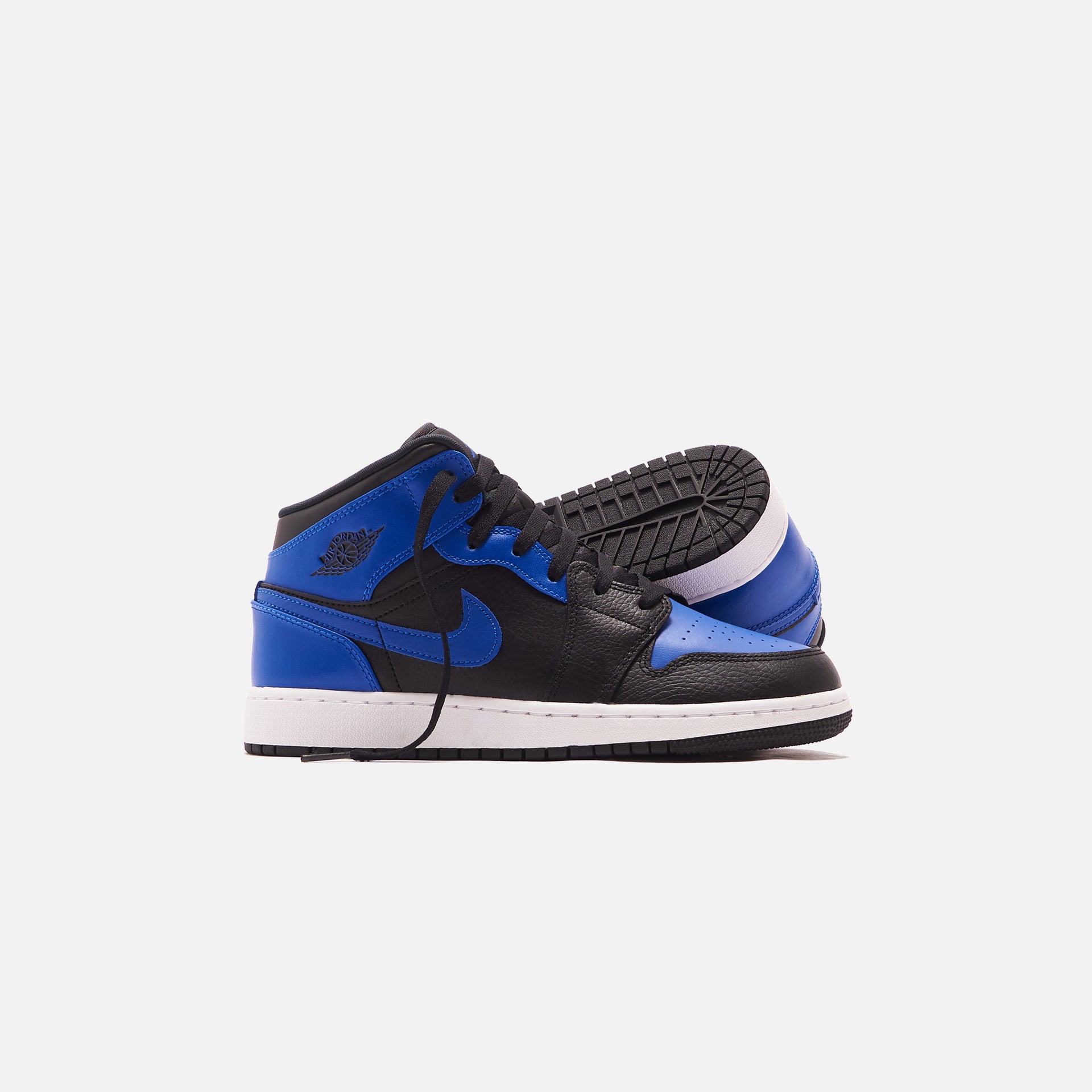 Nike Air Jordan 1 Mid BG - Black / Hyper Royal / White