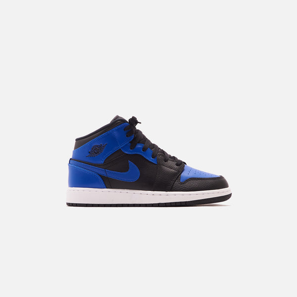 Nike Air Jordan 1 Mid BG - Black / Hyper Royal / White – Kith