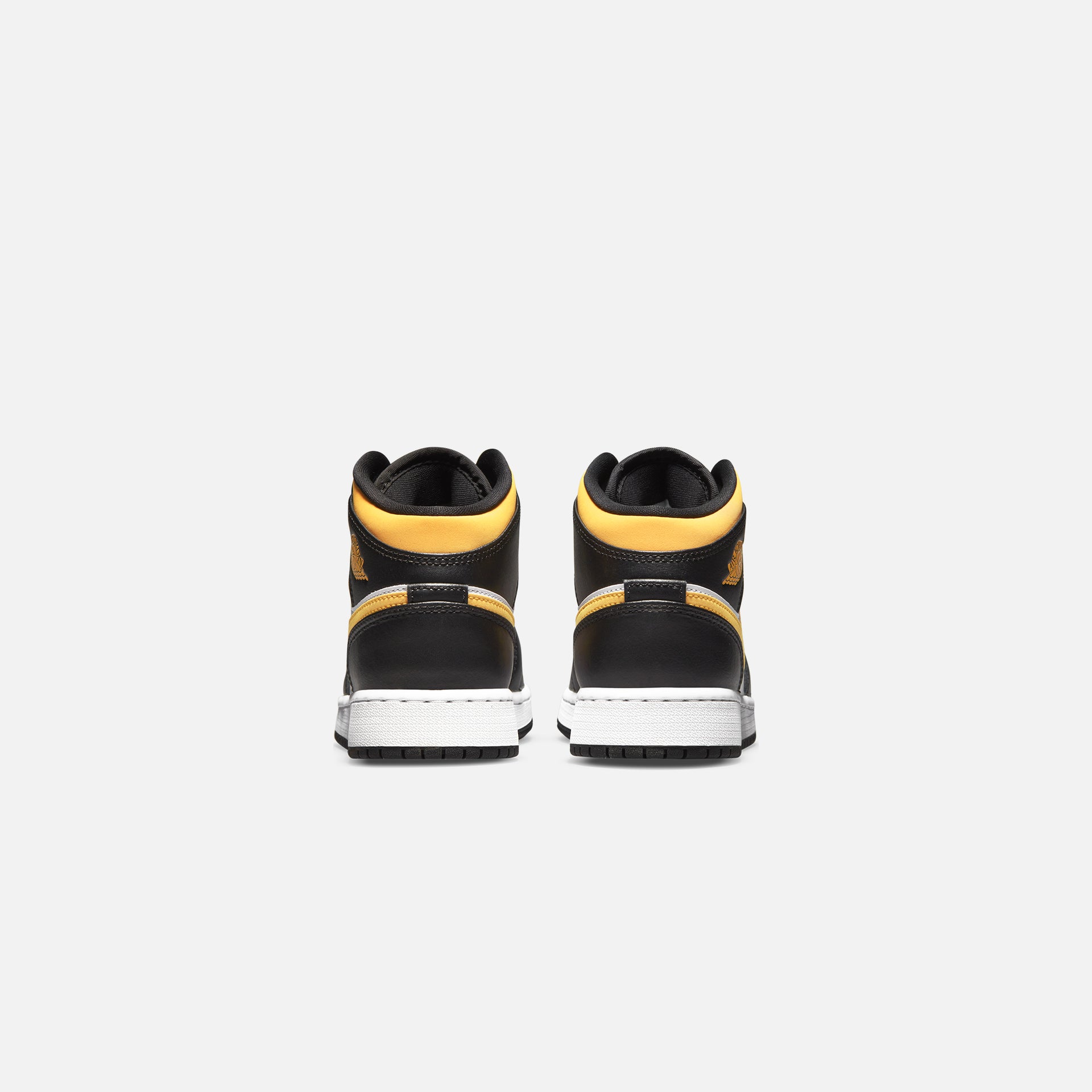 Nike Grade School Air Jordan 1 Mid - White / Pollen / Black
