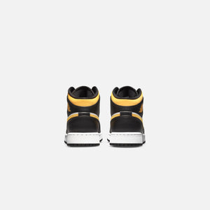 Nike Grade School Air Jordan 1 Mid - White / Pollen / Black