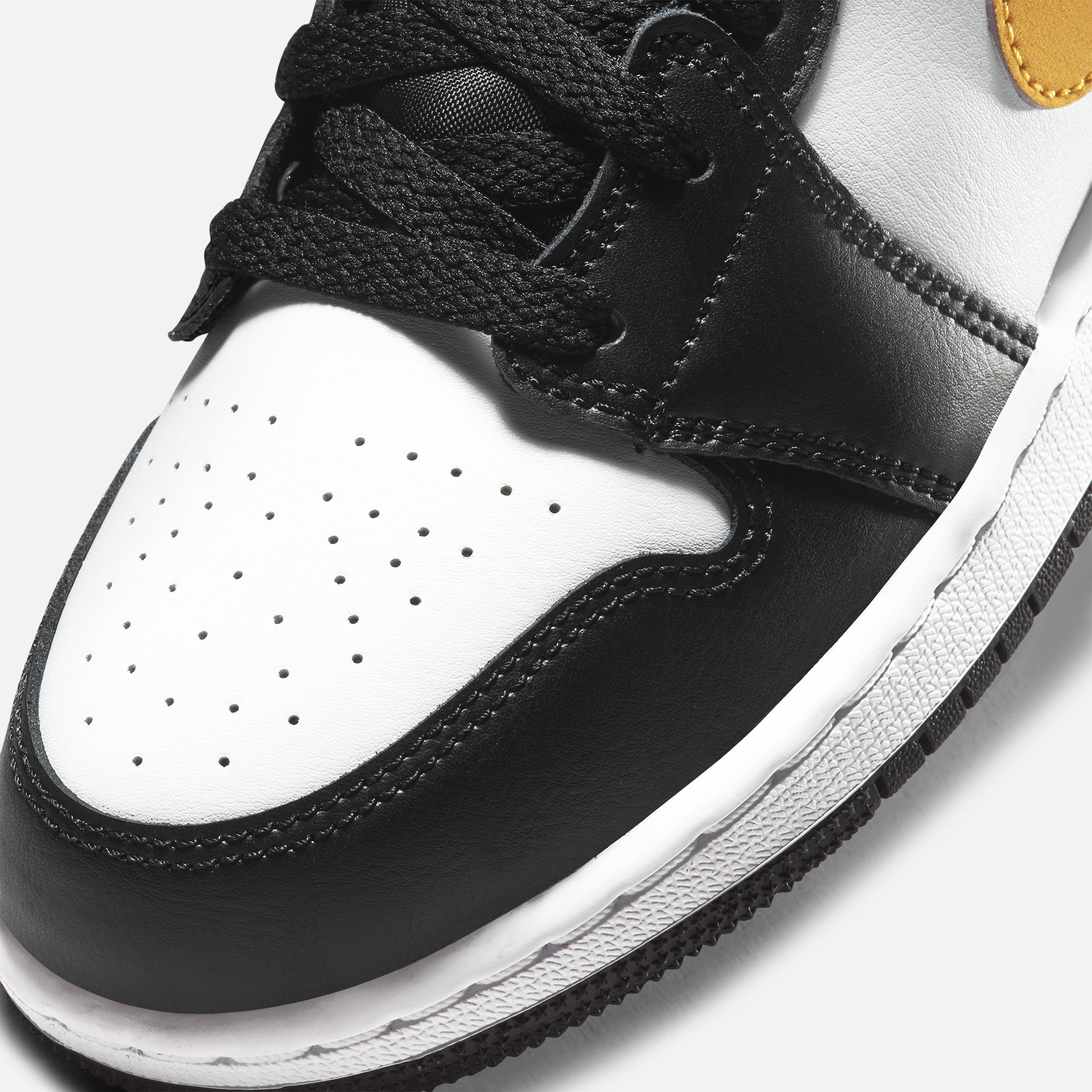 Nike Grade School Air Jordan 1 Mid - White / Pollen / Black