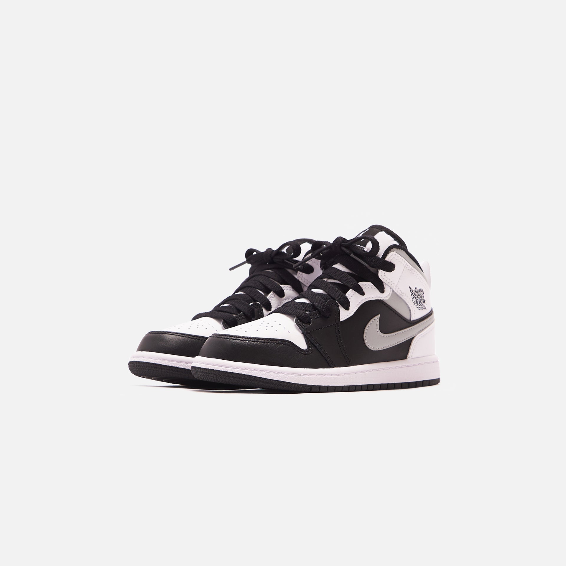 Nike Pre-School Air Jordan 1 Mid BP - Black / White / Light Smoke Grey