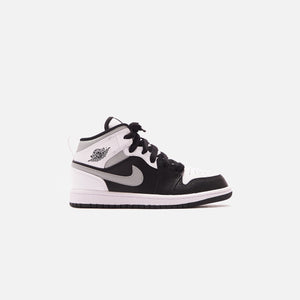 Nike Pre-School Air Jordan 1 Mid BP - Black / White / Light Smoke Grey