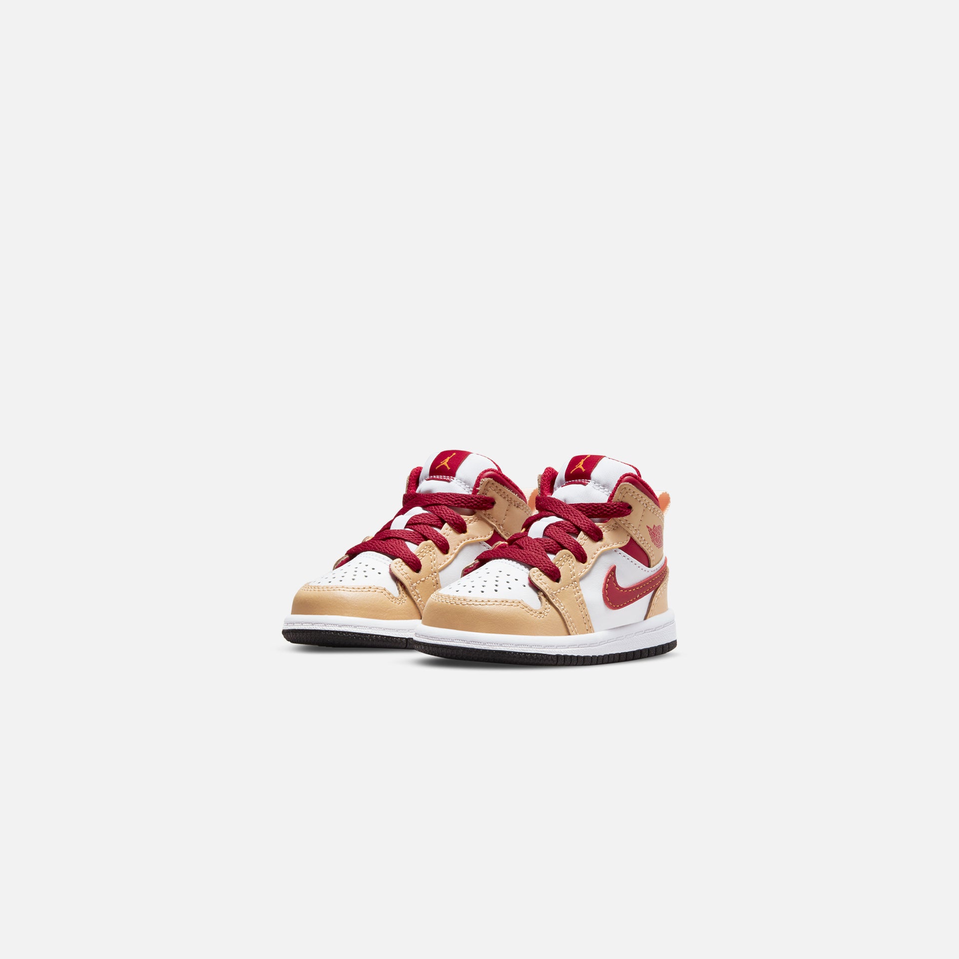 Nike Air Jordan 1 Mid - White Onyx / White / Cardinal Red / Black