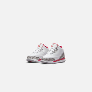 Nike TD Air Jordan 3 Retro - White / Light Curry / Cardinal Red