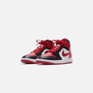 Nike Air Jordan Wmns 1 Mid - Black / Fire Red / White – Kith