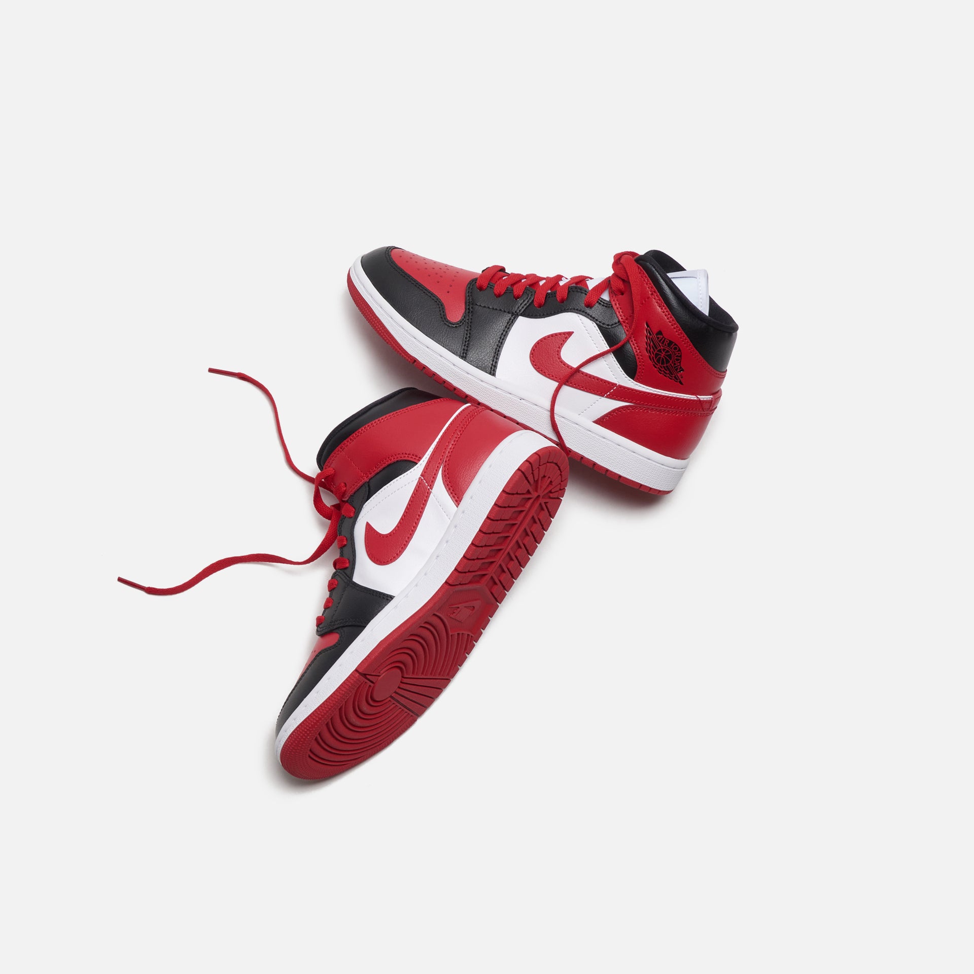 Nike Air Jordan Wmns 1 Mid - Black / Fire Red / White