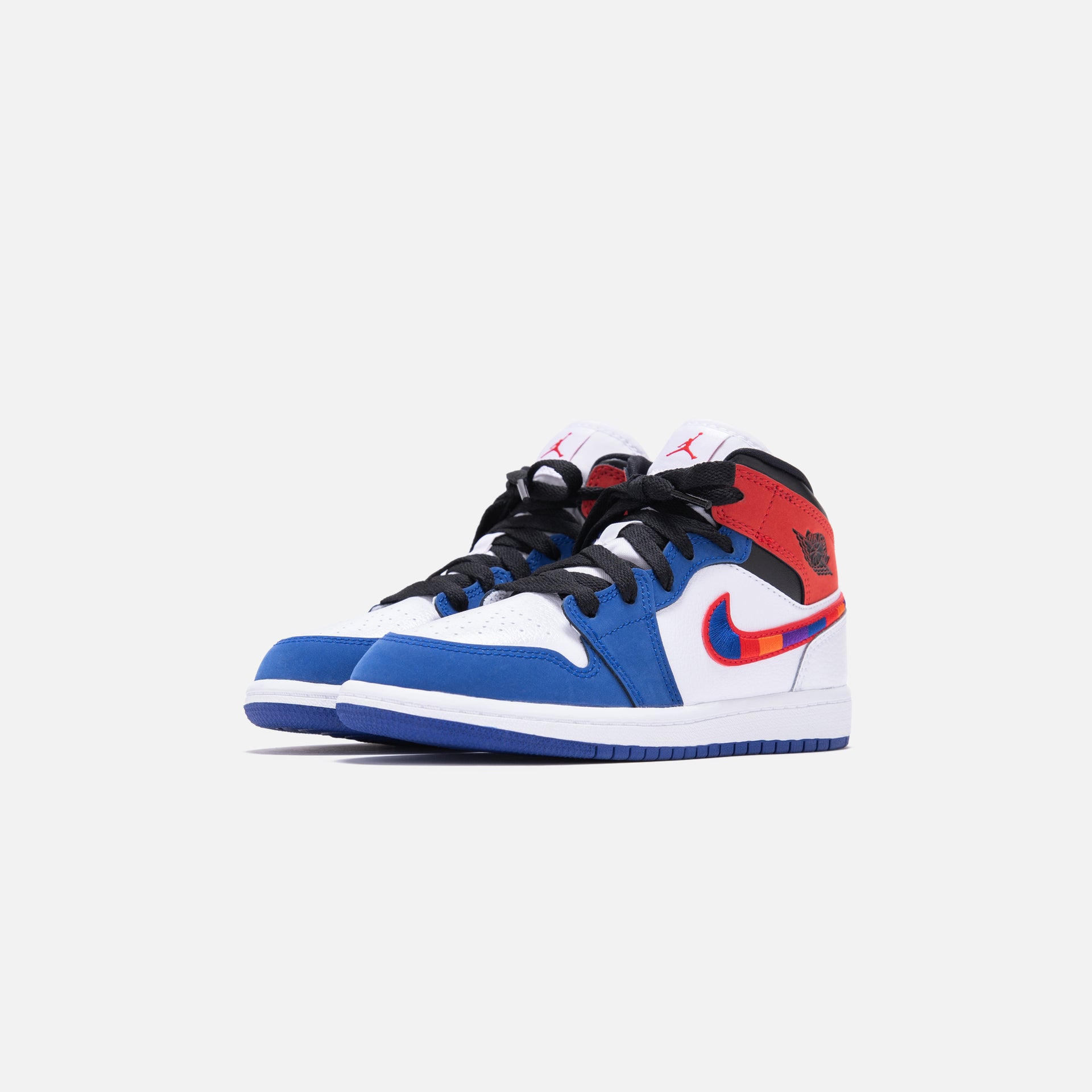 Nike Pre-School Air Jordan 1 Mid SE - White / University Red / Rush Blue / Black