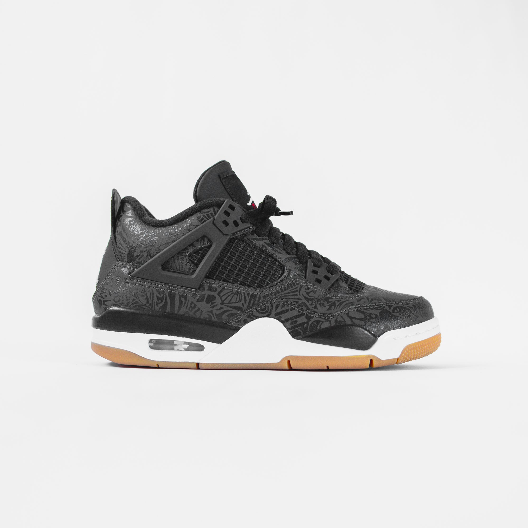 Nike GS Air Jordan 4 Rare Air - Black / White / Gum