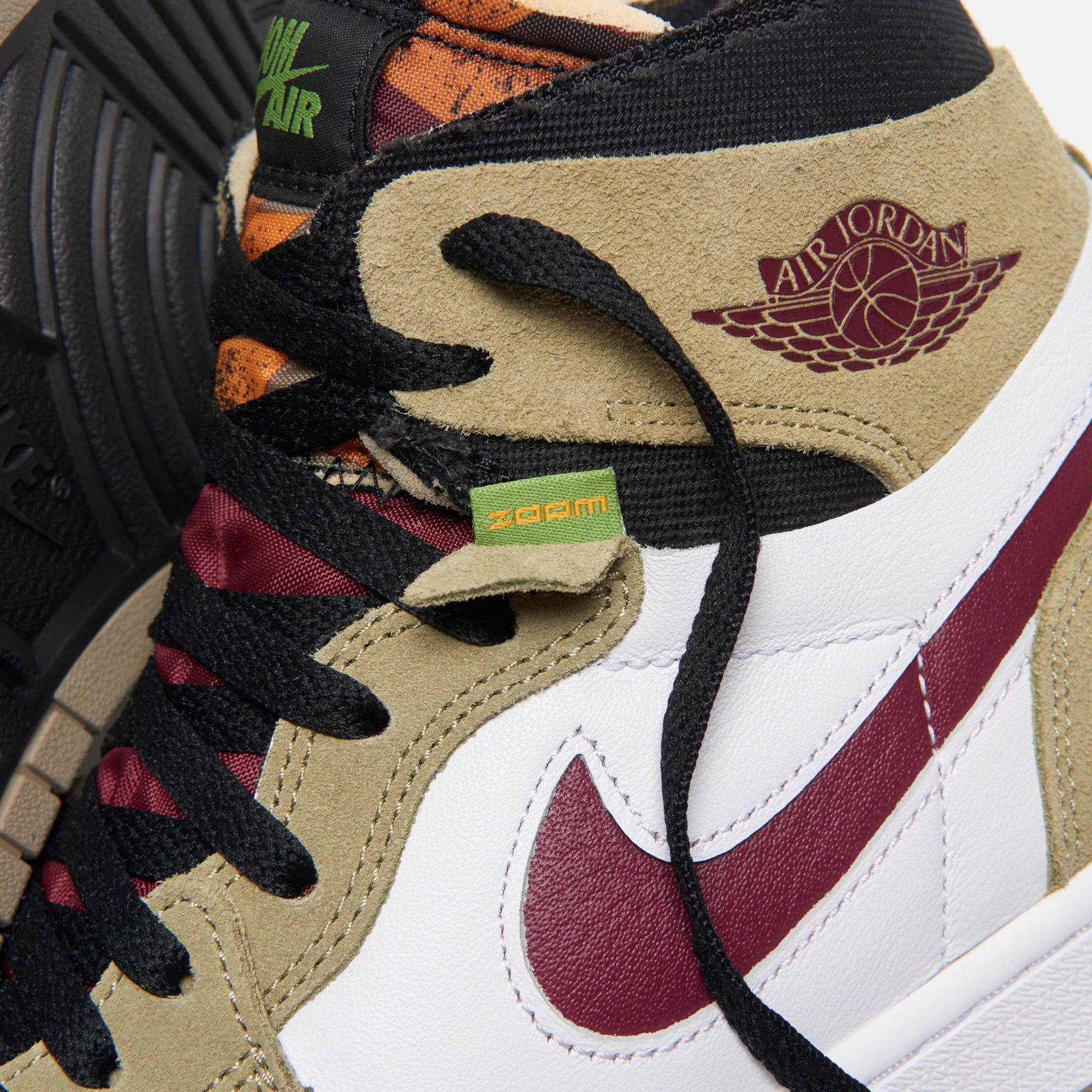 Nike Air Jordan 1 Zoom CMFT - Neutral Olive / Altitude Green / Cherrywood Red