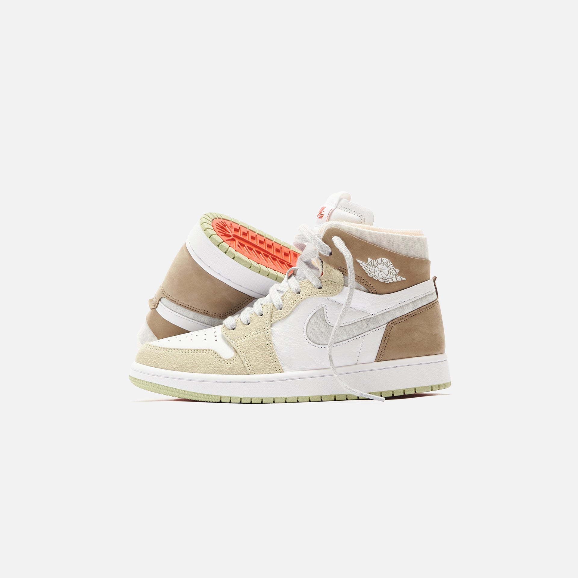 Nike WMNS Air Jordan 1 Zoom Air Comfort - White / Grey Heather / Olive Aura / Khaki