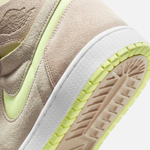 Nike WMNS Air Jordan 1 Zoom Air Comfort - Pearl White / Fossil / Light Lemon Twist