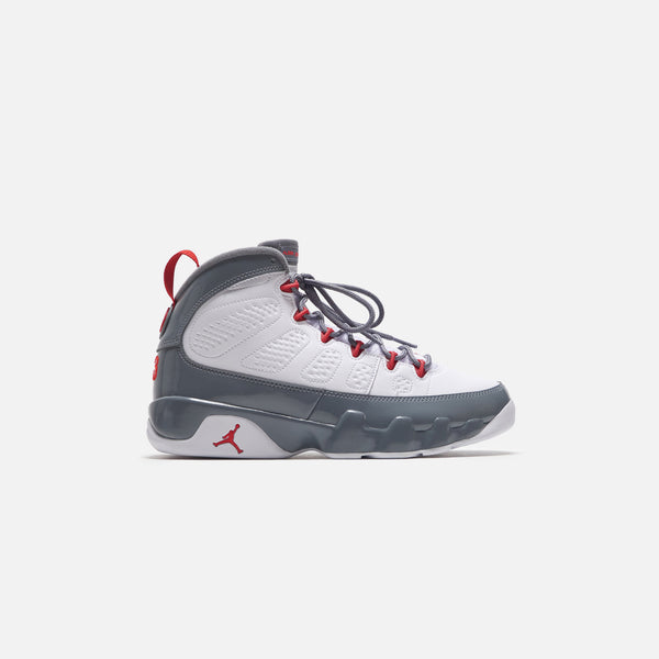 Nike Air Jordan 9 Retro - White / Fire Red / Cool Grey – Kith