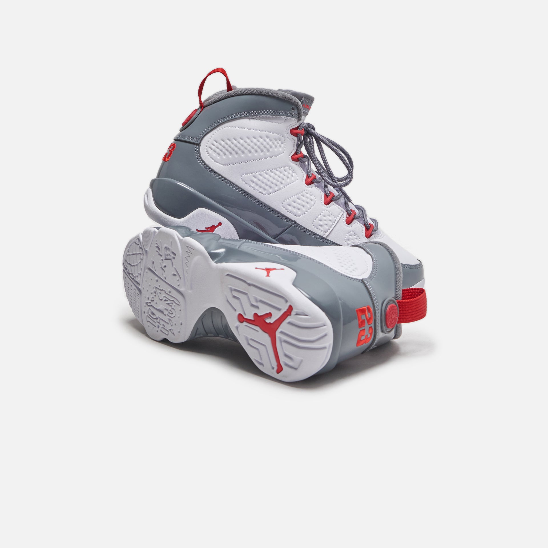 Nike Air Jordan 9 Retro - White / Fire Red / Cool Grey