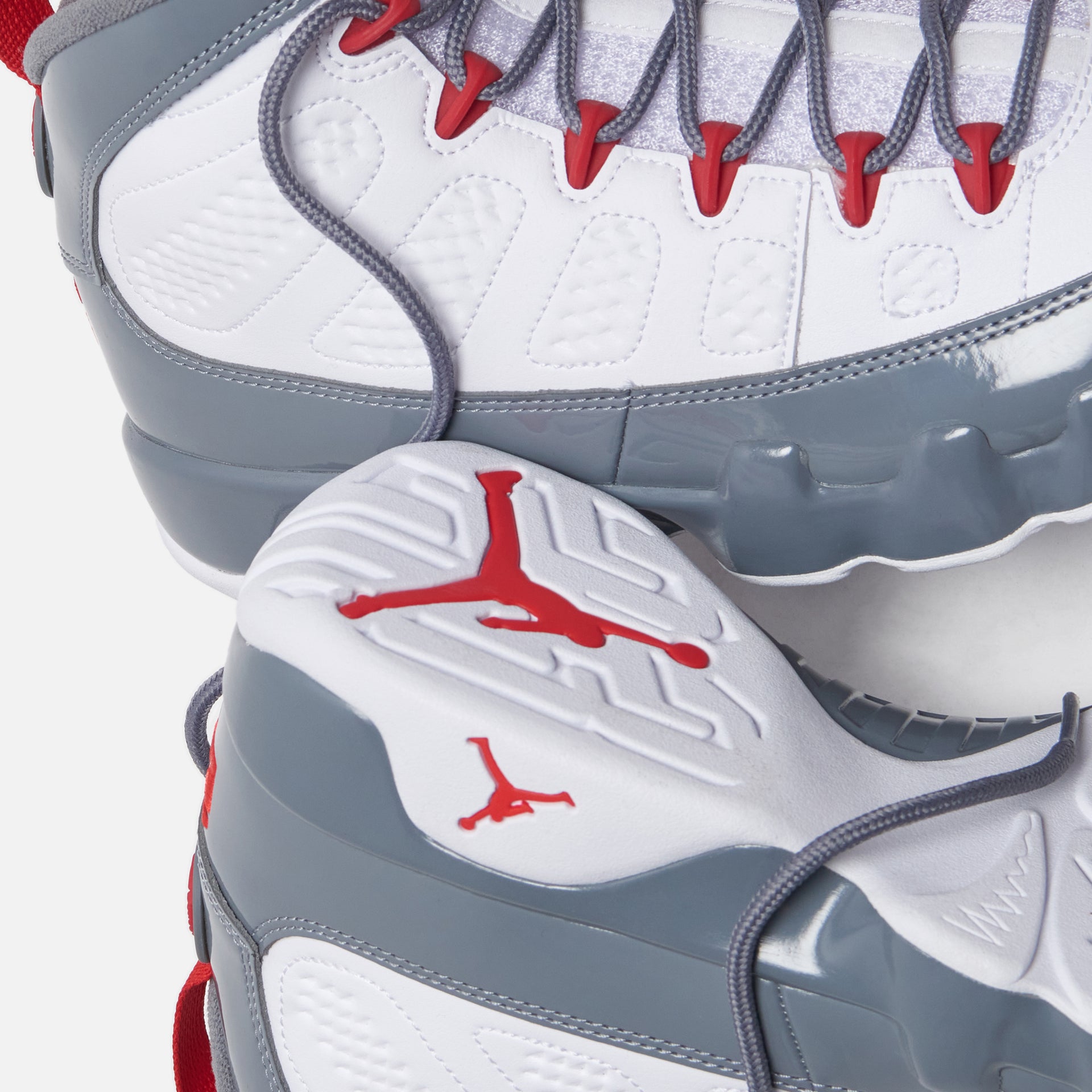 Nike Air Jordan 9 Retro - White / Fire Red / Cool Grey