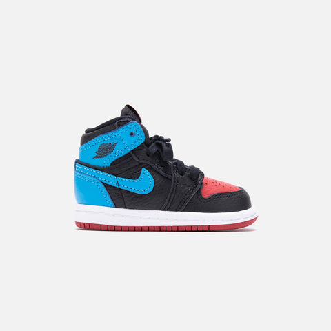 Nike Toddler Air Jordan 1 Retro High OG - Black / Powder Blue