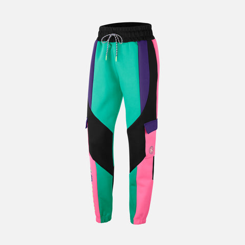 Nike Air Jordan WMNS Mtns Fleece Pant - Neptune Green / Black / Watermelon / Court Purple